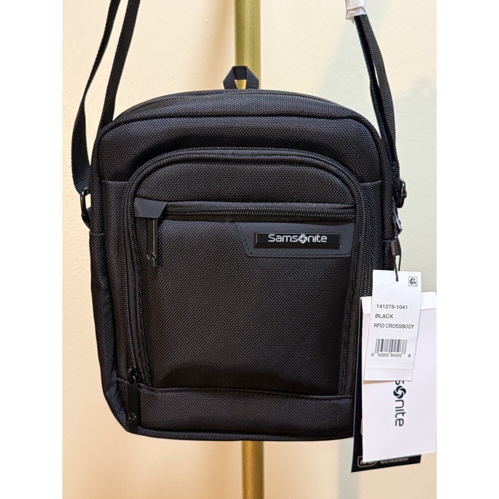 SAMSONITE Classic 2 RFID Protection Crossbody Bag Sling BLACK NWT